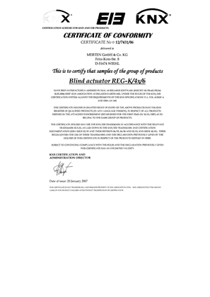 이미지 KNX Certificate