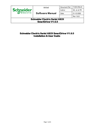 Image of SmartDriver - ASCII Serial Driver v1.6 - EcoStruxure Building Operation - User Guide