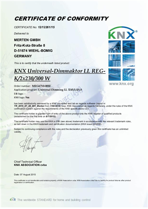 的映像 KNX Certificate