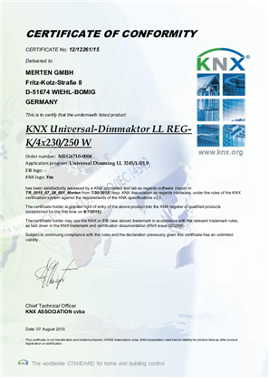 的映像 KNX Certificate