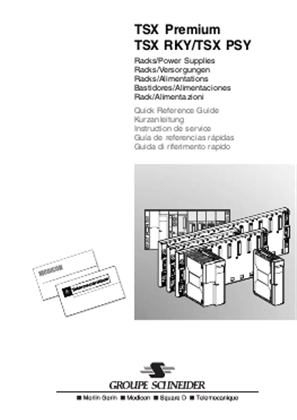 Image of TSXRKY/TSXPSY, Racks/Power Supplies, Quick Reference Guide