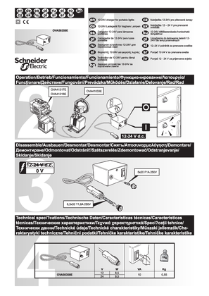 Image of 12-24V charger for portable lights - OVA50358E - User manual