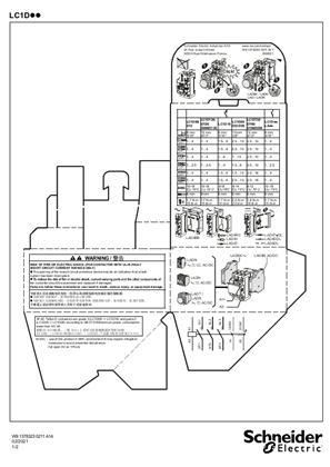 イメージ LC1D 9 to 38 A AC/DC contactors with screw clamp terminals - Instruction Sheet