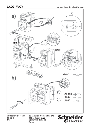 Image of LAD9 PVGV Connection kit for LS-HS starters with screw clamps contactors