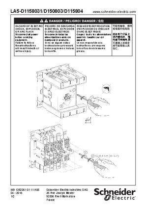 イメージ LA5 D1158031/D150803/D115804 Set of contacts for LC1 D115…150 contactors