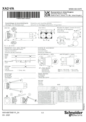 的映像 XA2 VA... Digital Display Units (EN)