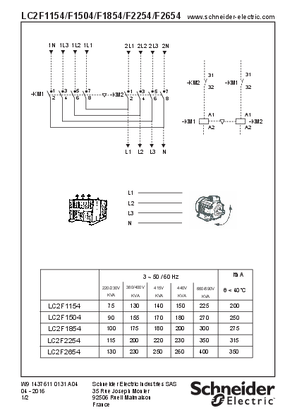 イメージ LC2 F1154…F2654 4P Reversing contactors - Instruction Sheet