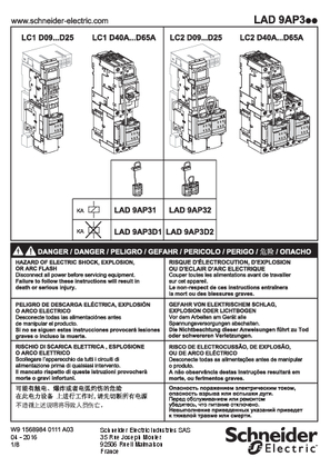 イメージ LAD 9AP3.. Motor starter components - Quickfit Control Technology - Instruction sheet