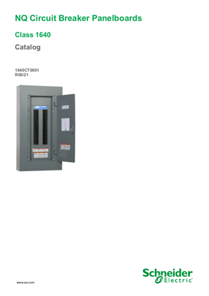 Image of Square D NQ Circuit Breaker Panelboards Catalog