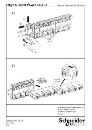 イメージ LAD-31 Motor starter components - TeSys Quickfit Power