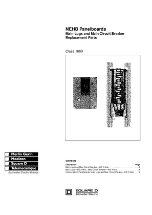 Image of Square D Legacy NEHB Panelboards Catalog (for Reference Only)