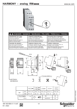 Image of RM... Harmony Analog Interfaces, Instruction Sheet (EN)