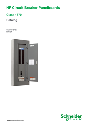 Image of Square D NF Circuit Breaker Panelboards Catalog