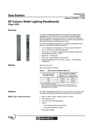 Nf Column Width Lighting Panelboards Schneider Electric