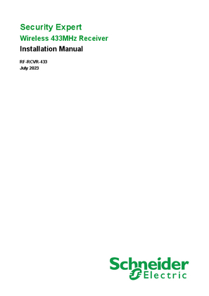 RF-RCVR-433 Security Expert -Wireless 433MHz Receiver - Installation ...