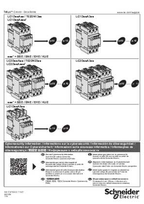 イメージ LC1D.., LC2D.. and T02DN.. 3-pole contactors and reversing contactors 40 to 80 A AC-3 - Instruction Sheet