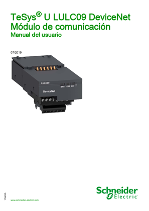 Imagen de TeSys U LULC09 DeviceNet Módulo de comunicación Manual del usuario