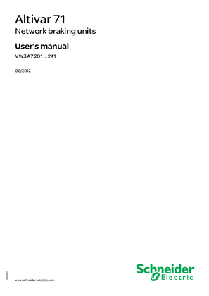 Imagen de ATV71 Network braking units manual (Regen) - VW3A7201..to..241