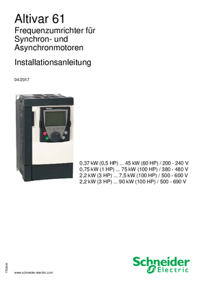 Bild von ATV61 Installationsanleitung 0,37-90 kW