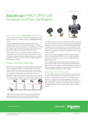 Image of SpaceLogic PIBCV DN10-250 Pressure and Flow Verification