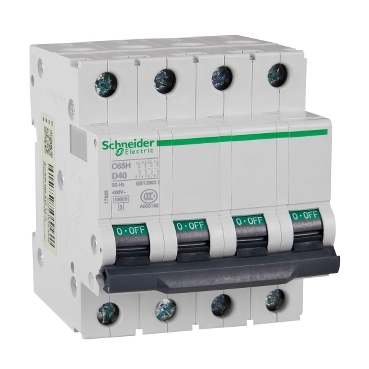 的映像 17825 : C65H 小型断路器 - D 曲线 - 40A - 400V - 4P - 10kA
