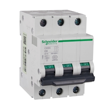 的映像 17899 : C65N 小型断路器 - C 曲线 - 6A - 400V - 3P - 6kA