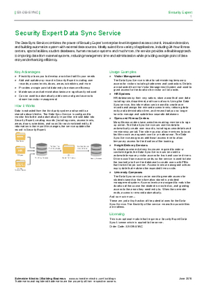 Image of SX-DB-SYNC Security Expert - Data Sync Service - Specification Sheet