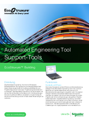 Bild von Automated Engineering Tool - Support-Tools Specification Sheet