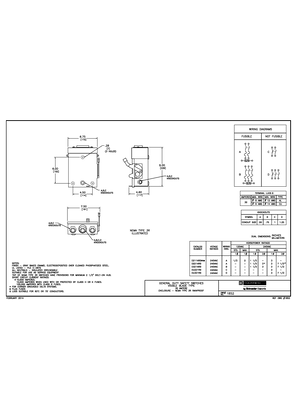 Image of Technical drawing for 2D CAD, General Duty Safety Switches, 30A, Visible Blade, NEMA Type 3R Rainproof