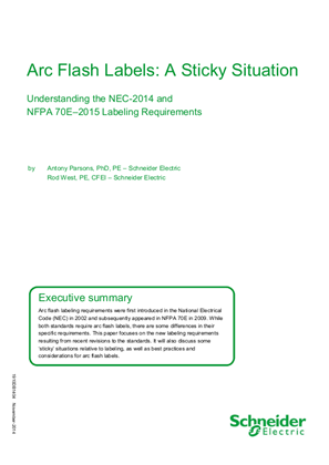 Image of Arc Flash Labels: A Sticky Situation White Paper