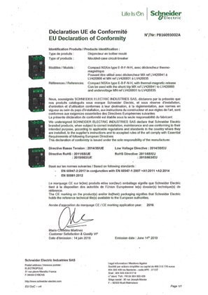 Image of Megfelelési nyilatkozat Compact Nsxm tipusu termékhez