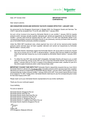 Image of 2023 Singapore GST Rate Change