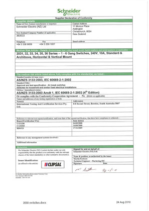 Image of Classic C2000 Series, Supplier Declaration of Conformity
