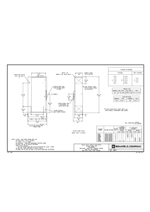 Imagen de 2D CAD: Heavy Duty Safety Switches, 1200A, Visible Blade, NEMA Type 1 General Purpose NEMA Type 3R Rainproof NEMA Type 5 Dust Tight (Indoor)