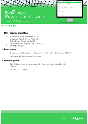 的映像 EcoStruxure Power Commission – Release Notes