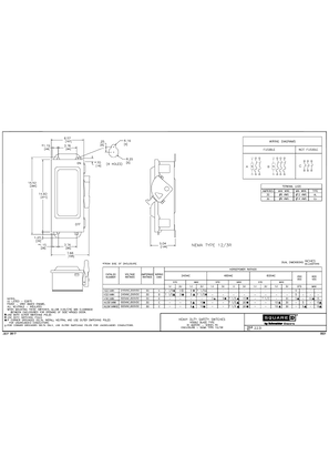 이미지 2D CAD Heavy Duty Safety Switches 30A Visible Blade, NEMA Type 12 3R
