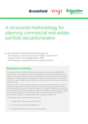 Image of A structured methodology for planning commercial real estate portfolio decarbonization