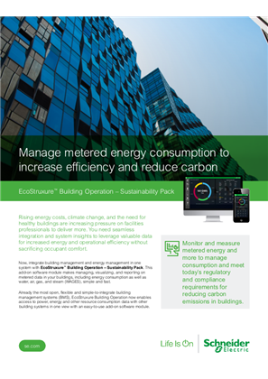 Image of EcoStruxure™ Building Operation – Sustainability Pack Flyer