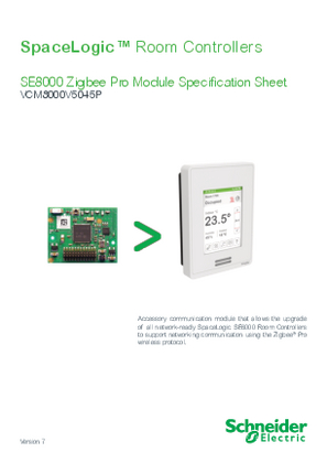 Image of SE8000 Series Room Controller - ZigBee Pro Communication Module - Specification Sheet
