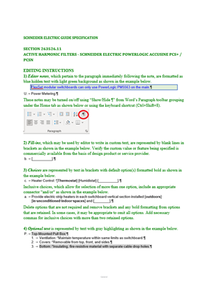 Image of 26 35 26.11 Low Voltage Active Harmonic Filters CSI Specification