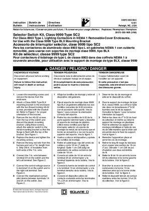 Image of 9999SC2 Selector Switch Kit Installation Instructions