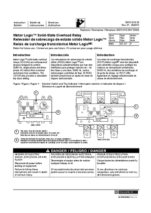Image of 9065 SF/ST/F Motor Logic Solid State Overload Relay User Guide