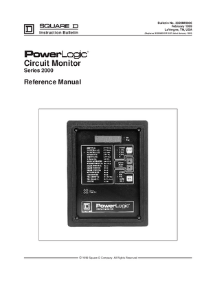 Image of PowerLogic Circuit Monitor CM 2000 Reference Manual