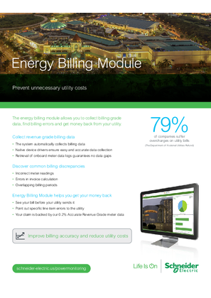 Image of Energy Billing Module for Power Monitoring Software - Handout