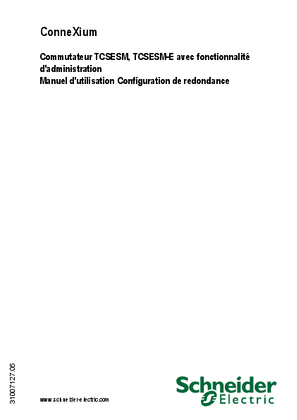 Image de TCSESM, TCSESM-E Commutateur avec fonctionnalité d'administration, Manuel d'utilisation Configuration de redondance