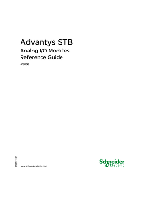 Image de Advantys STB - Analog I/O Modules, Reference Guide