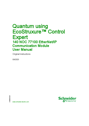 Image of Quantum using EcoStruxure™ Control Expert - 140NOC77100 EtherNet/IP Communication Module, User Manual