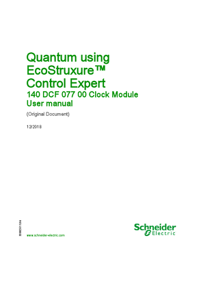 이미지 Quantum using EcoStruxure™ Control Expert - 140DCF07700 Clock Module, User manual