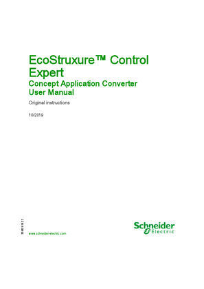 Image of EcoStruxure™ Control Expert - Concept Application Converter, User Manual