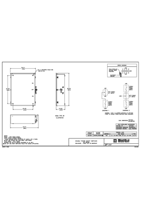 Imagen de 2D CAD: Double Throw Safety Switch, 400A, NEMA Type 3R, Rainproof